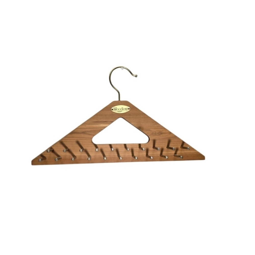 Vintage Woodlore Cedar & Brass Tie /Belt Hanger-organizer Has 40 pegs